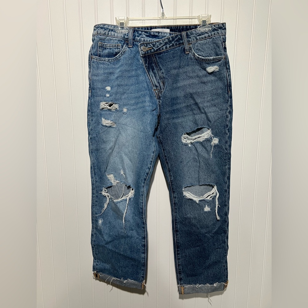 Ceros Women’s Distressed Cuffed Denim Jeans| Size 29